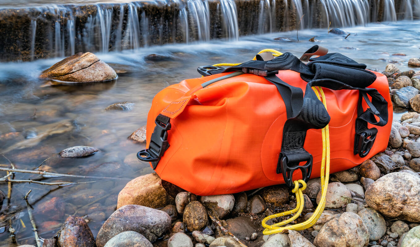Large orange dry bag