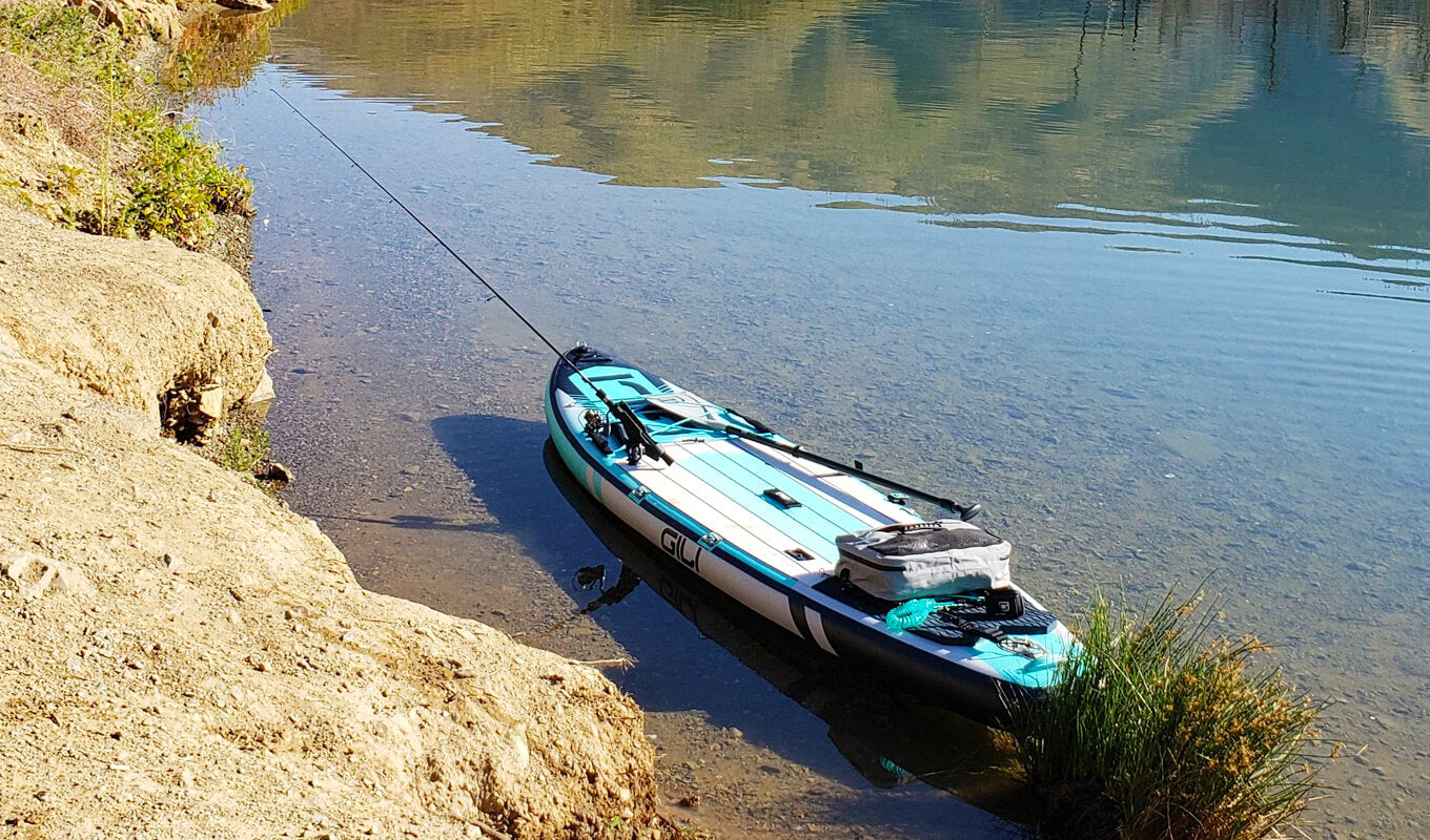 GILI adventure paddle board with fishing rod